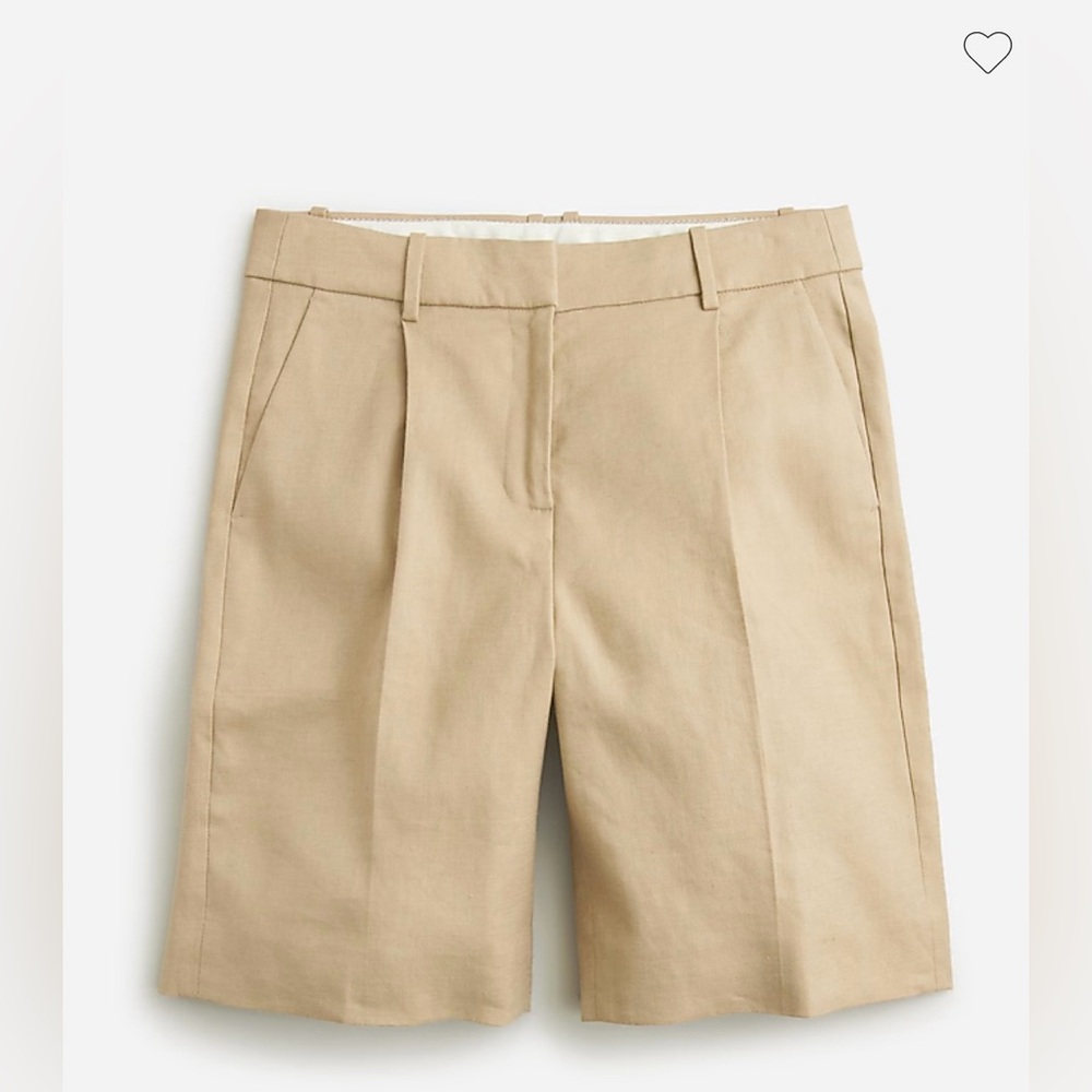 J crew High-rise trouser short in stretch linen blend